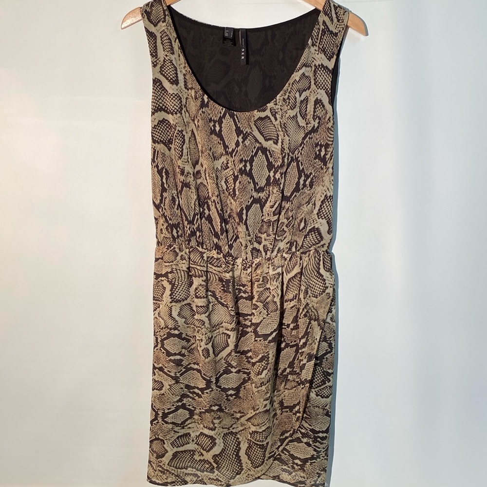 M N G by mango - snakeskin print mini dress. Size L